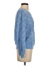 Ann Taylor LOFT 100% Cotton Chevron-herringbone Blue Pullover Sweater Size XS - photo 4