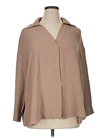 Shein Curve Long Sleeve Blouse (view 1)