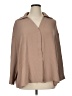 Shein Curve 100% Polyester Tan Long Sleeve Blouse Size 14 Plus (1) - photo 1