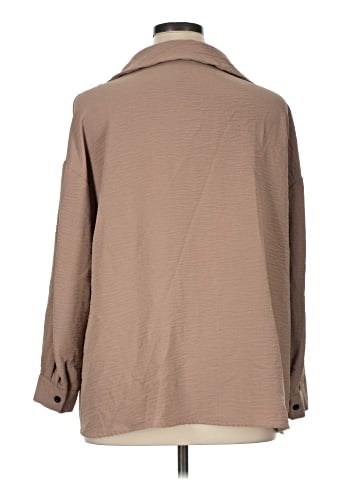 Shein Curve Long Sleeve Blouse (view 2)
