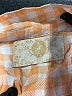Bella Dahl 100% Rayon Checkered-gingham Orange 3/4 Sleeve Button-Down Shirt Size M - photo 7