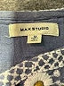 Max Studio 100% Cotton Blue 3/4 Sleeve Blouse Size M - photo 7