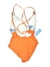 Cupshe Graphic Orange One Piece Swimsuit Size S - photo 2