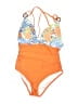 Cupshe Graphic Orange One Piece Swimsuit Size S - photo 1