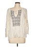 BB Dakota 100% Rayon Ivory 3/4 Sleeve Blouse Size L - photo 1