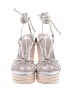 Paige 100% Leather Silver Wedges Size 8 1/2 - photo 2