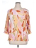 Halogen 100% Polyester Pink 3/4 Sleeve Blouse Size 1X - photo 1