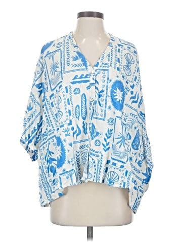 Calypso St. Barth Short Sleeve Blouse (view 1)