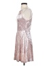 Charming Charlie 100% Polyester Metallic Silver Cocktail Dress Size S - photo 5