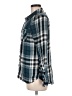My Michelle Plaid Teal Long Sleeve Button-Down Shirt Size M - photo 5