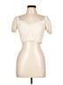 Pull&Bear Ivory Short Sleeve Top Size L - photo 1