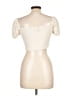 Pull&Bear Ivory Short Sleeve Top Size L - photo 2