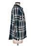 My Michelle Plaid Teal Long Sleeve Button-Down Shirt Size M - photo 4