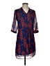 A. Byer 100% Polyester Print Blue Casual Dress Size S - photo 1