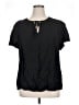Ava & Viv Black Short Sleeve Blouse Size XXL - photo 1