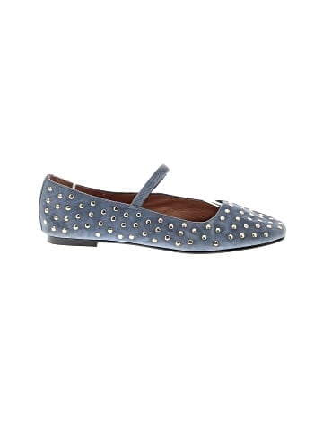 Madewell The Greta Ballet Flat in Stud-Embellished Suede (view 1)