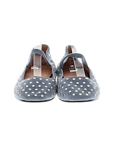 Madewell The Greta Ballet Flat in Stud-Embellished Suede (view 2)