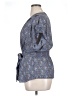 Max Studio 100% Polyester Blue Short Sleeve Blouse Size 1X - photo 5