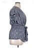 Max Studio 100% Polyester Blue Short Sleeve Blouse Size 1X - photo 4