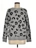 Anne Klein Animal Print Gray Pullover Sweater Size M - photo 1