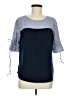 Luxology Blue Short Sleeve Blouse Size M - photo 1
