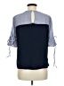 Luxology Blue Short Sleeve Blouse Size M - photo 2