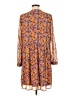 Signature Studio 100% Polyester Print Orange Casual Dress Size L - photo 2