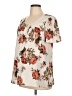 Assorted Brands Floral Ivory Short Sleeve T-Shirt Size Lg Maternity - photo 1