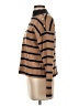 Ann Taylor 100% Cotton Stripes Brown Turtleneck Sweater Size S - photo 5