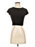 Alice + Olivia Black Short Sleeve Turtleneck Size 0 - photo 1