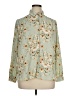 H&M 100% Polyester Floral Green Long Sleeve Blouse Size 14 - photo 1