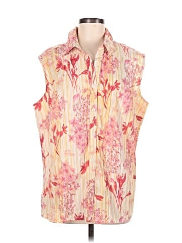 White Stag Sleeveless Button-Down Shirt (view 1)