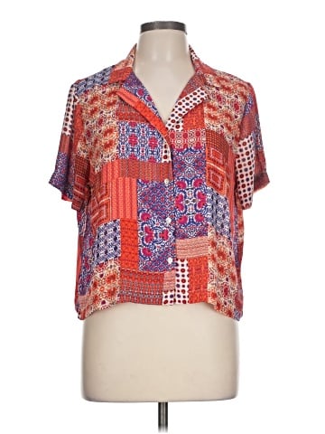 Rose + Olive Short Sleeve Blouse (view 1)