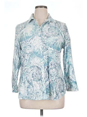 Chico's 3/4 Sleeve Button-Down Shirt (view 1)
