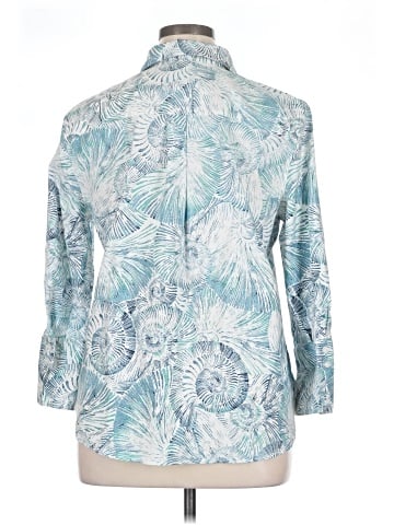Chico's 3/4 Sleeve Button-Down Shirt (view 2)