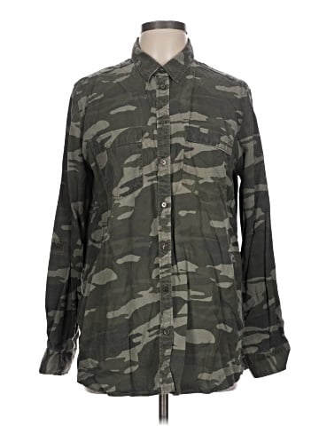 Express Outlet Long Sleeve Button-Down Shirt (view 1)