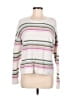 Ann Taylor LOFT 100% Cotton Stripes White Ivory Pullover Sweater Size M - photo 1