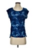 DR2 100% Rayon Blue Short Sleeve Top Size S - photo 1