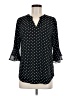 Kasper Polka Dots Black 3/4 Sleeve Blouse Size M (petite) - photo 1