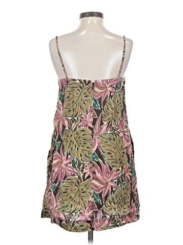 Madewell 100% Linen Goldie Mini Dress in Brushstroke Monstera (view 2)