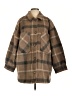 Lucky Brand 100% Polyester Plaid Brown Coat Size L - photo 1