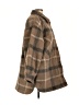 Lucky Brand 100% Polyester Plaid Brown Coat Size L - photo 4