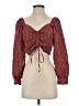 Levi's Burgundy 3/4 Sleeve Blouse Size S - photo 1