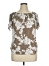 Perseption Concept Brown Short Sleeve Blouse Size XL - photo 1