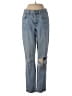 Lovers + Friends 100% Cotton Hearts Blue Jeans Size 26 waist - photo 1