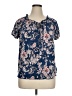 SJS Blue Short Sleeve Blouse Size XL - photo 1