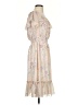 Tommy Hilfiger 100% Polyester Paisley Tan Cocktail Dress Size P (petite) - photo 4