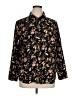 Chaps 100% Cotton Floral Black Long Sleeve Button-Down Shirt Size 0X - photo 1