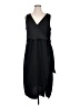 Halogen 100% Polyester Solid Black Casual Dress Size 1X - photo 1