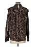 Jonathan Simkhai 100% Polyester Animal Print Brown Long Sleeve Blouse Size S - photo 2